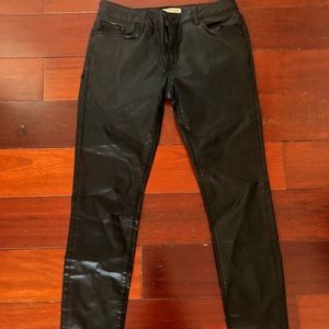 Faux leather pants